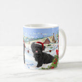 アフェンピンシャー クリスマス コーヒーマグカップ (正面右)