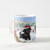 アフェンピンシャー クリスマス コーヒーマグカップ (正面左)