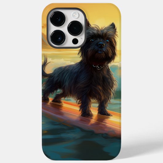 アフェンピンシャー ビーチ サーフィン 絵画 Case-Mate iPhoneケース (裏面)