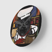 アフェンピンスシェフ ラウンド壁時計 (傾斜)