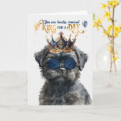 アフェンピンスシャーキングフォーアデイおもしろい誕生日 カード (黄色い花)