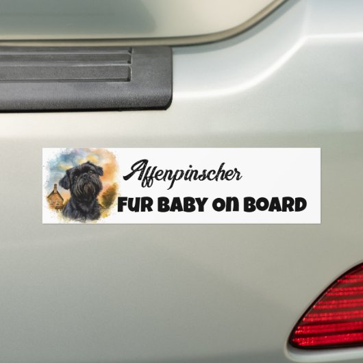 アフェンピンスシャードッ素朴グファームポートレート バンパーステッカー (車上)