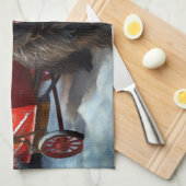 アフェンピンスワイスリー乗りクリスマスデコール キッチンタオル (四つ折り)