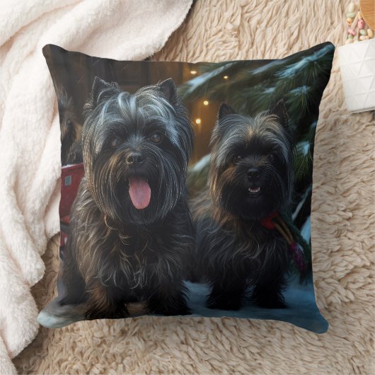 アフェンピンスワイスリー乗りクリスマスデコール クッション (ブランケット)