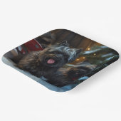 アフェンピンスワイスリー乗りクリスマスデコール ペーパープレート (傾斜あり)