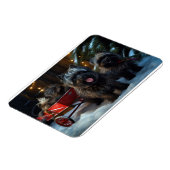 アフェンピンスワイスリー乗りクリスマスデコール マグネット (左側)