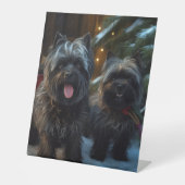 アフェンピンスワイスリー乗りクリスマスデコール 台座サイン (正面)