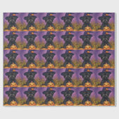 アフェンピ不気味ンシェルハロウィーン魔女とカボチャ ラッピングペーパー (フラット)