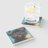 アフェンピ祝ンシャーの誕生日バルーンケーキ ストーンコースター (横)