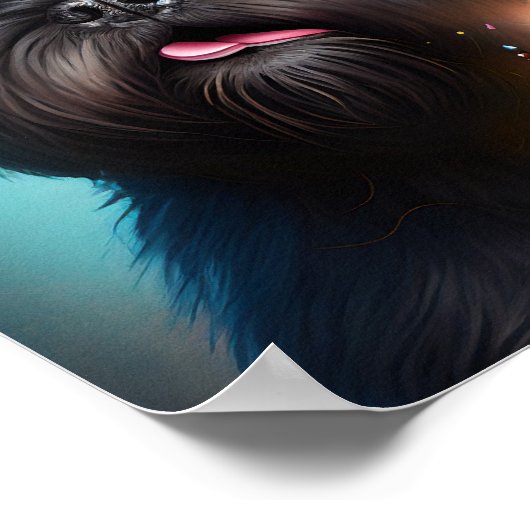 アフェンピ祝ンシャーの誕生日バルーンケーキ ポスター (角)