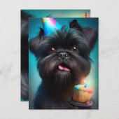 アフェンピ祝ンシャーの誕生日バルーンケーキ ポストカード (正面/裏面)