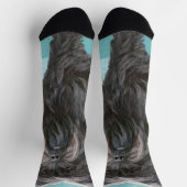 アフェンピ絵画ンシャーの – かわいいオリジナルドッグアート ソックス (上部)