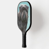アフェンピ絵画ンシャーの – かわいいオリジナルドッグアート ピックルボールラケット (左)
