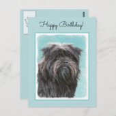 アフェンピ絵画ンシャーの – かわいいオリジナルドッグアート ポストカード (正面/裏面)