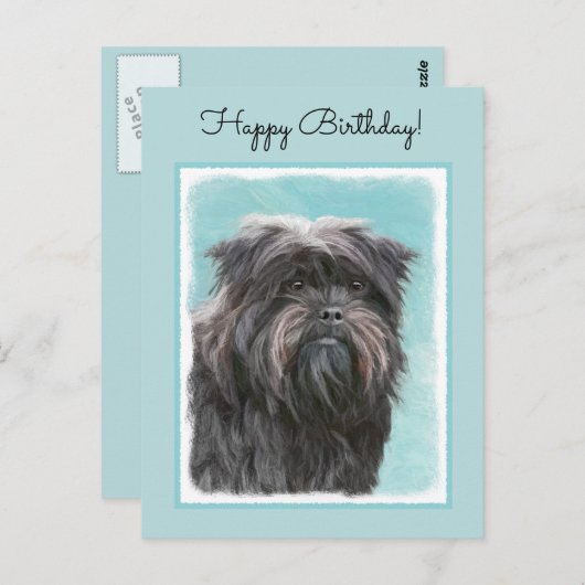 アフェンピ絵画ンシャーの – かわいいオリジナルドッグアート ポストカード (正面/裏面)