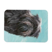 アフェンピ絵画ンシャーの – かわいいオリジナルドッグアート マグネット (横)