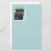 アフェンピ絵画ンシャーの – かわいいオリジナルドッグアート 便箋 (正面/裏面)