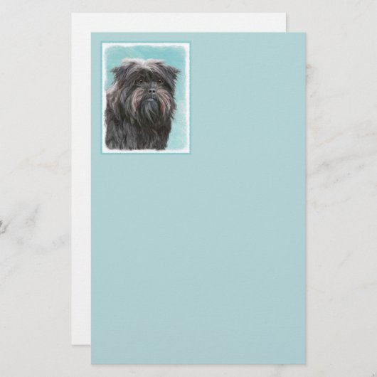 アフェンピ絵画ンシャーの – かわいいオリジナルドッグアート 便箋 (正面/裏面)