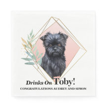 アフェン結婚ピンシャーのナプキンとペットの写真