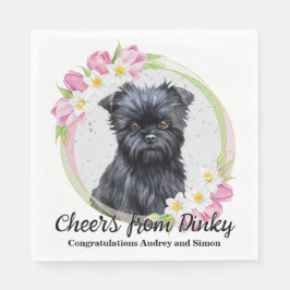 アフェン結婚ピンシャーのナプキンとペットの写真 スタンダードランチョンナプキン