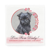 アフェン結婚ピンシャーのナプキンとペットの写真