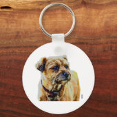 アフェン縁どテリア キーホルダー (正面)