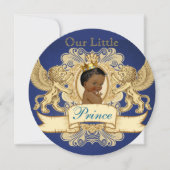 アフエレガントリカ王室のプリンスブルーと金ゴールド 招待状 (正面)