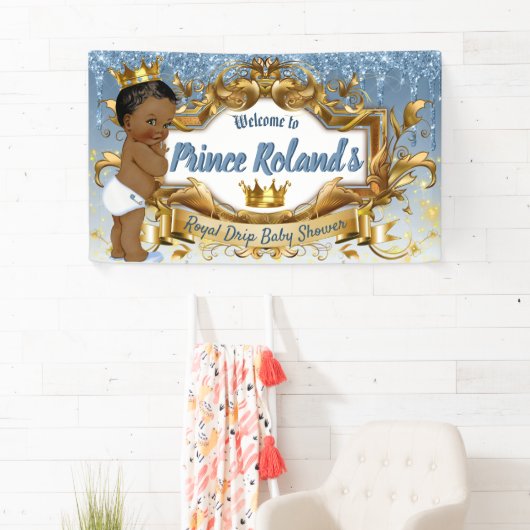 アフエレガントリカ王室のプリンスブルーグリッタードリップ 横断幕 (インサイチュ)