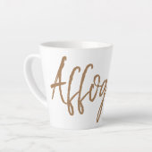 アフォガトエスプレッソコーヒー愛好家タイポグラフィ カフェラテマグ (左アングル)