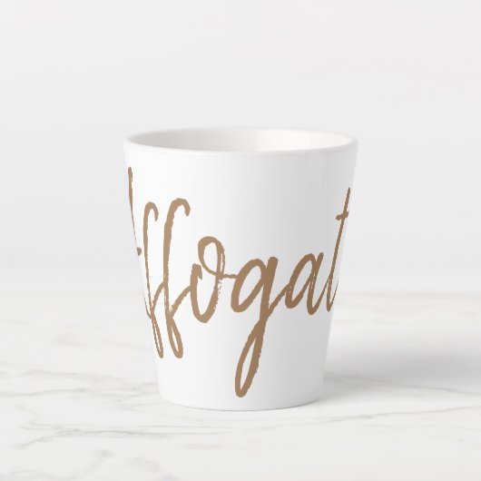 アフォガトエスプレッソコーヒー愛好家タイポグラフィ カフェラテマグ (正面)