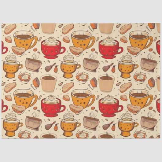 アフォガトコーヒーNo 2エフエメラコラージパターン 薄葉紙 (正面)