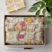 アフォガトコーヒーNo 3エフエメラコラージパターン 薄葉紙 (ギフト)