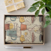 アフォガトコーヒーNo 4エフエメラコラージパターン 薄葉紙 (ギフト)