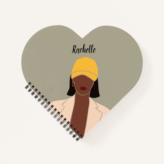 アフカスタマイズリカアメリカのメラニン女王 ノートブック (正面)