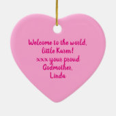 アフカスタムリカパーソナライズされたの少女 セラミックオーナメント (裏面)