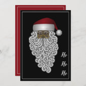 アフカスタムリカ系アメリカ人サンタクロースクリスマス シーズンカード (正面/裏面)