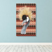 アフカッコいいリカの鳥芸術 キャンバスプリント (インサイチュ (ウッドフロア))