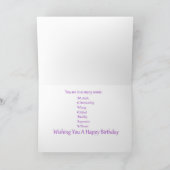 アフカラフルリカ系アメリカンガールレインボー誕生日 カード (内部)