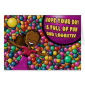 アフカラフルリカ系アメリカ人ガール誕生日 (正面横)