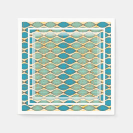 アフカラフルリカ織物パターン付きナプキン スタンダードカクテルナプキン