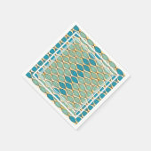 アフカラフルリカ織物パターン付きナプキン スタンダードカクテルナプキン (角)