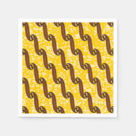 アフカラフルリカ織物パターン付きナプキン スタンダードカクテルナプキン