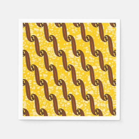 アフカラフルリカ織物パターン付きナプキン スタンダードカクテルナプキン (正面)