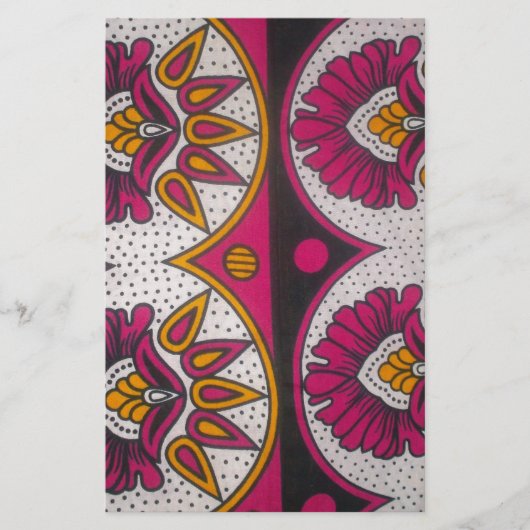 アフカラフルリカ織物モチーフプリント 便箋 (正面)