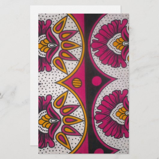 アフカラフルリカ織物モチーフプリント 便箋 (正面/裏面)