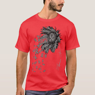 アフガシア認識度ひまわりリボン花秋 Tシャツ