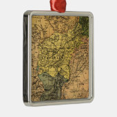 アフガニスタンおよび周囲の国の地図 メタルオーナメント (右)