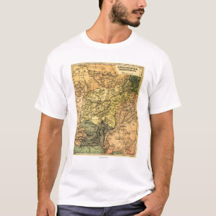アフガニスタンおよび周囲の国の地図 Tシャツ