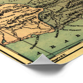 アフガニスタンとその周辺国の地図 ポスター (角)