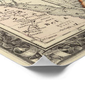 アフガニスタンのトルコのペルシャの地図 ポスター (角)